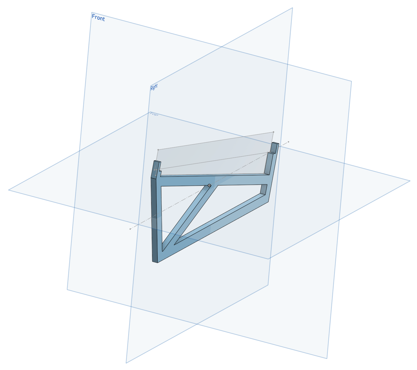 The extruded 3D model of the keyboard lifter